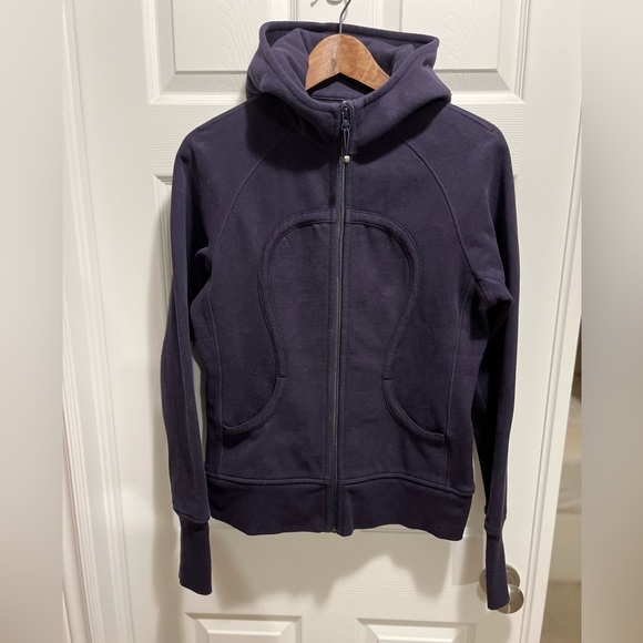 Lululemon Scuba Hoodie Fleece Interior Deep Purple Sz 8 - Picture 2 of 12